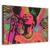 Vrouw - Microfoon - Neon Textielframe zwart klein -3d