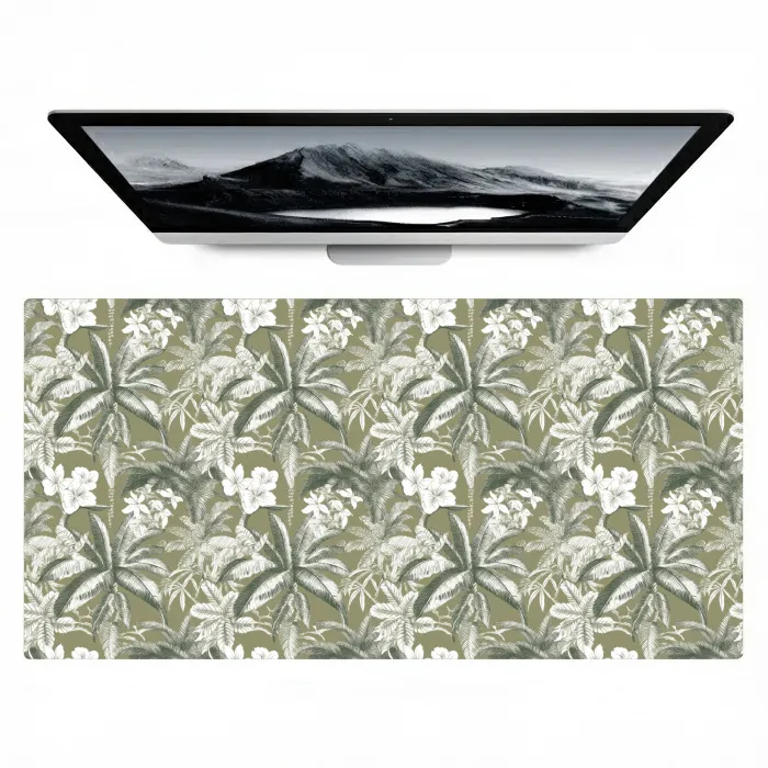 Botanisch - Bloemen - Groen Muismat XXL klein 681 -zzz3d