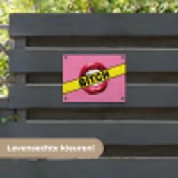Lippen - Tekst - Kleurrijk tuinposter los doek klein -sfeer3
