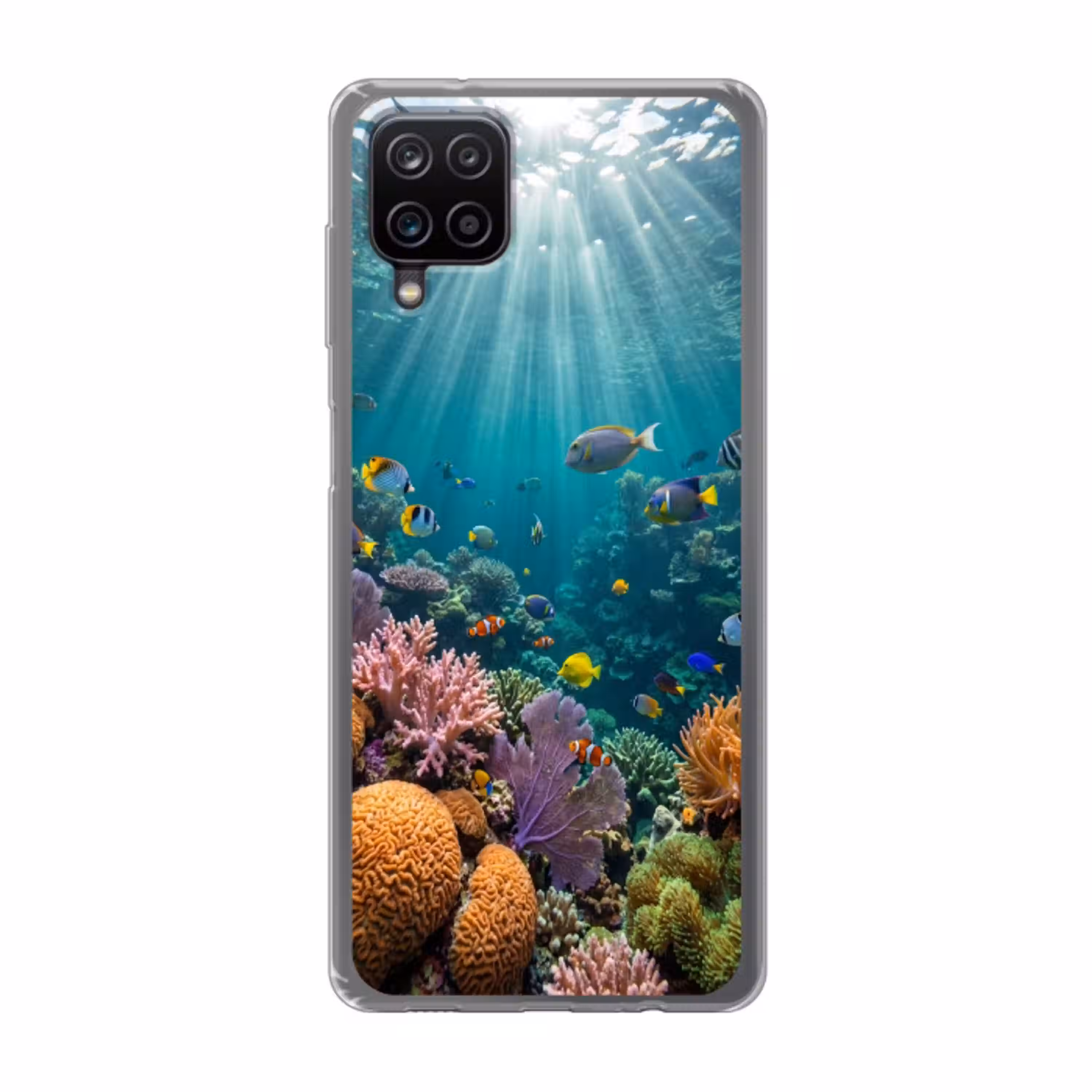 Vis - Koraal - Oceaan - Natuur - Kleurrijk Telefoonhoesje Samsung Galaxy A12 klein -3d