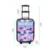 Camouflage - Roze - Blauw Kinderkoffer - Zwart klein -productfoto_formaten