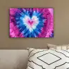 Hartvormig - Tie dye - Paars canvas 2cm klein -sfeer3