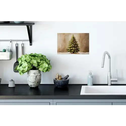 Kerst - Sfeer - Groen Muursticker klein -keuken