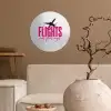 Catch flights not feelings - Vliegtuig - Roze Wandcirkel behangsticker klein -sfeer1
