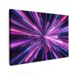 Lichtsnelheid - Ruimte - Roze - Paars canvas 2cm klein -z3d