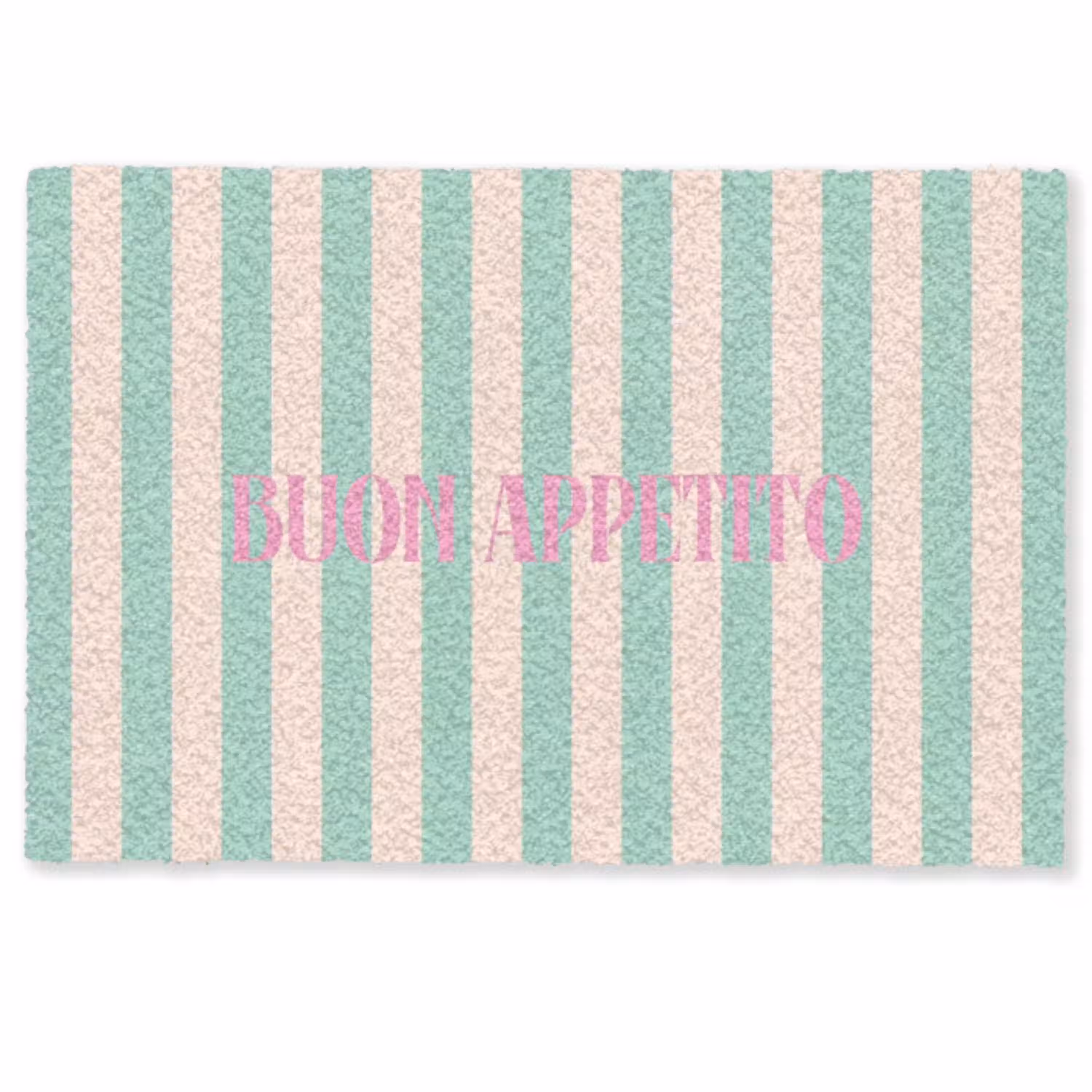 Roze - Groen - Strepen - Buon appetito Deurmat klein -zkaufland3d