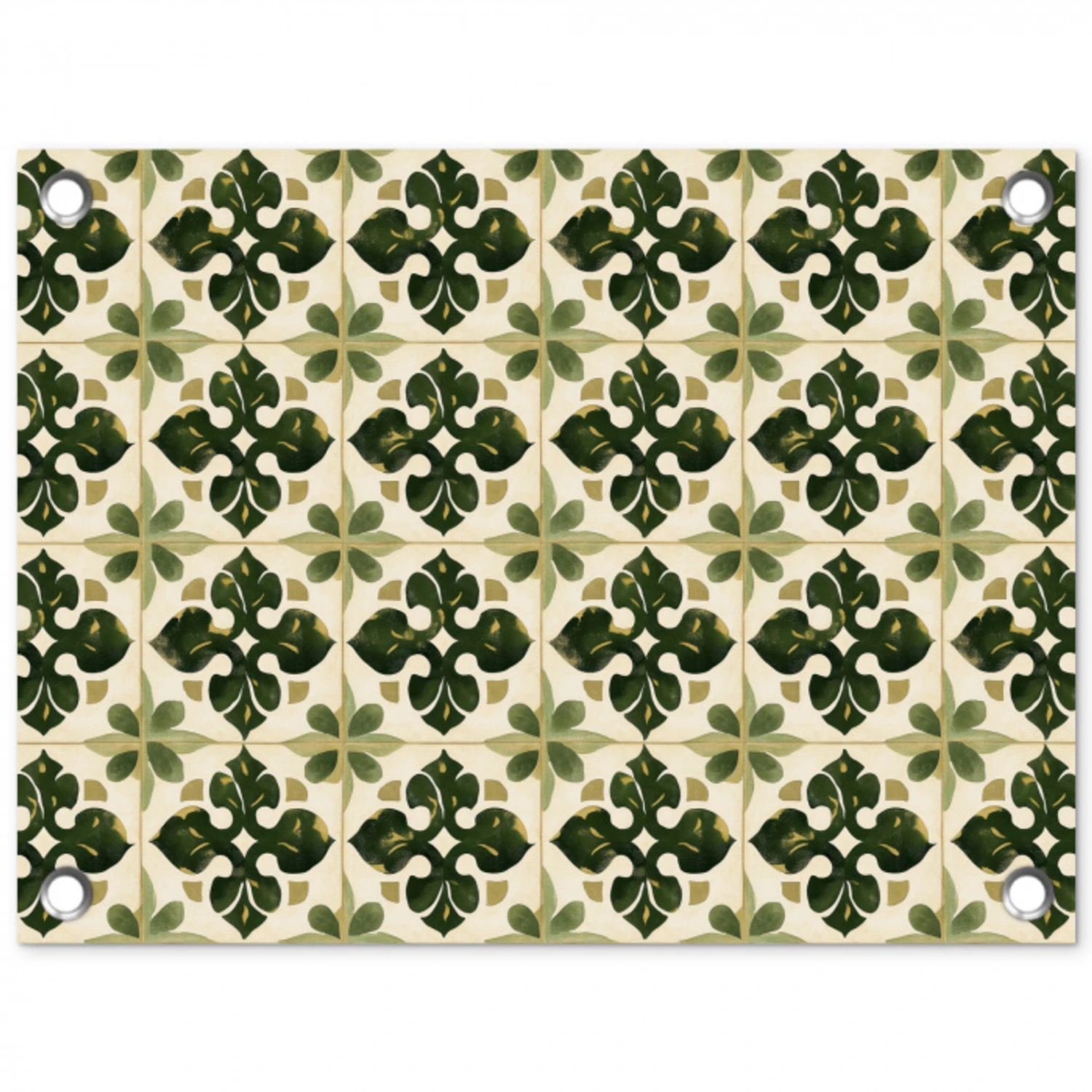 Patroon - Tegel - Groen tuinposter los doek klein 239 -3d