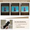 Ananas - Regenboog - Blauw - Popart Light Box met batterij (Wandlamp) middel -USP_dimbaarNL