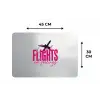 Catch flights not feelings - Vliegtuig - Roze Placemat vinyl groot -specs