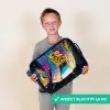Racehelm - Verfspatten - Penseelstreken - Race mode Kinderkoffer - Zwart klein -sfeer4_NL