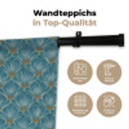 Symmetrisch - Patroon - Blauw Wandkleed katoen klein 269 -tsfeer2_DE