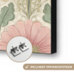 Klassiek - Patroon - Roze Textielframe zwart klein 947 -USP_ophangsysteemNL