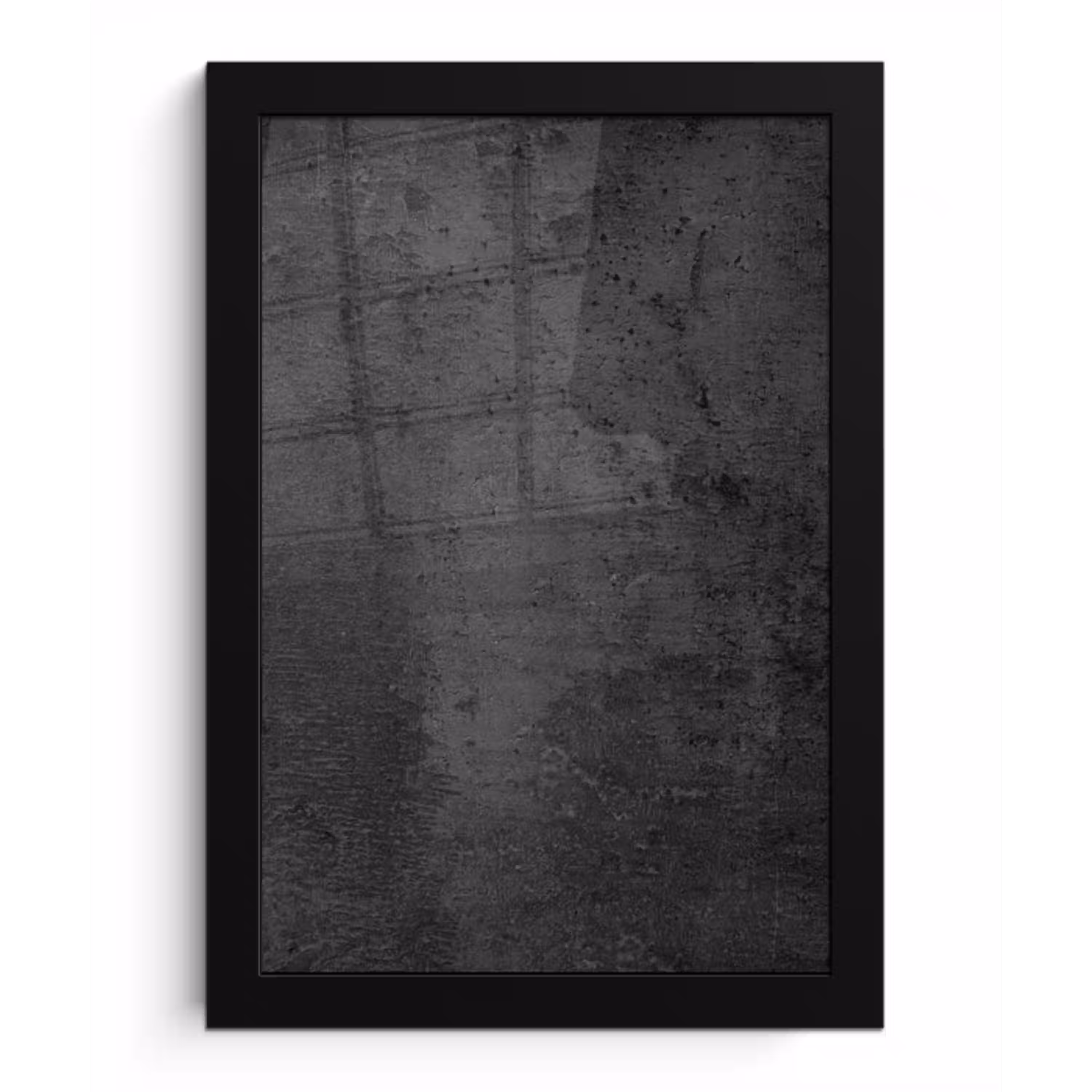 Beton - Robuust - Vintage - Rustiek - Grijs - Zwart fotolijst zwart zonder passe partout klein -3d