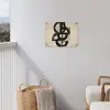 Cirkels - Lijnen - Vormen - Zwart tuinposter los doek klein -sfeer8