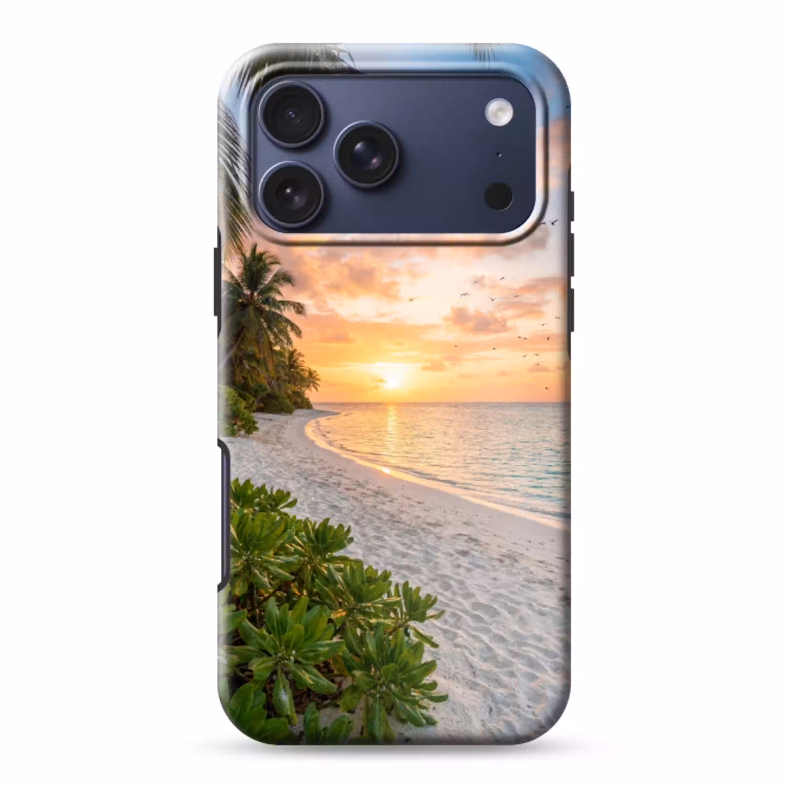 Strand - Zonsondergang - Palmbomen - Tropisch - Natuur Toughcase MagSafe Apple iPhone 17 Pro Max klein -3d