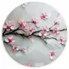 Bloesem - Kunstzinnig - Roze - Sakura Wandcirkel plexiglas klein -3d