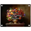 Kleur - Bloemen - Vintage - Bloemenvaas tuinposter los doek klein -3d