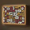 Abstract - Patroon - Rood Light Box met batterij (Wandlamp) middel -z3d_website