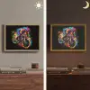 Graffiti - Sport - Wielrennen - Fiets Light Box met batterij (Wandlamp) middel -sfeer3