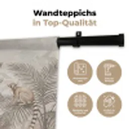 Natuur - Jungle - Ringstaartmaki - Bruin Wandkleed katoen klein -tsfeer2_DE