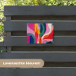 Vormen - Golvend - Abstract - Felroze tuinposter los doek klein -sfeer3