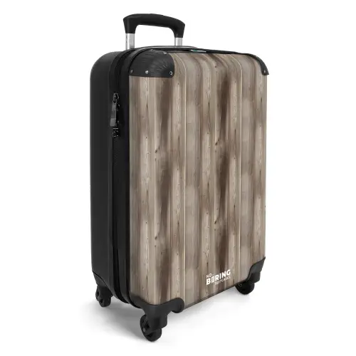Vergrijsd verticaal hout motief NBS - Handbagage koffer - Volwassenen Unisex middel -productfoto_3d