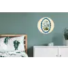 Lijst - Bloemen - Lichtblauw - Illustratie Wandcirkel aluminium klein -slaapkamer