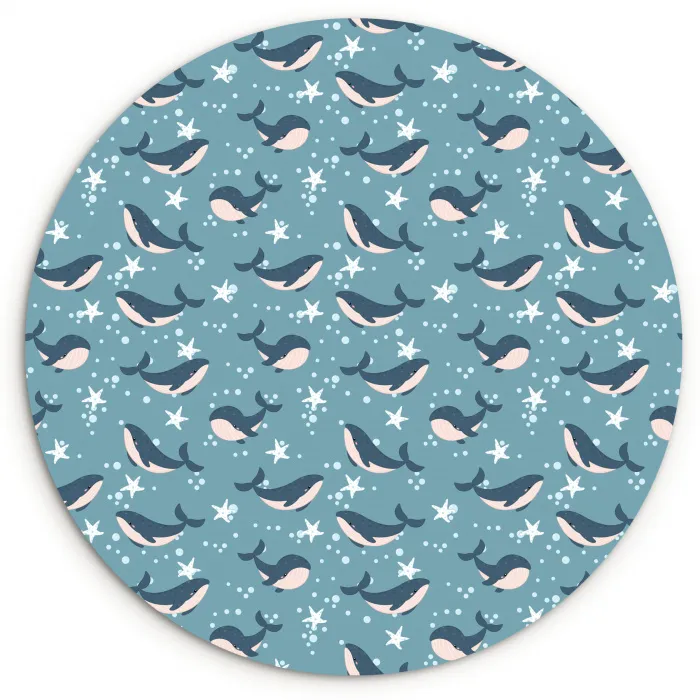 Klein - Oceaan - Walvis - Zeester Wandcirkel plexiglas klein 852 -3d