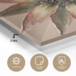 Droogbloem - Protea - Vintage - Beige - Rustiek plexiglas 5mm klein -sfeer2