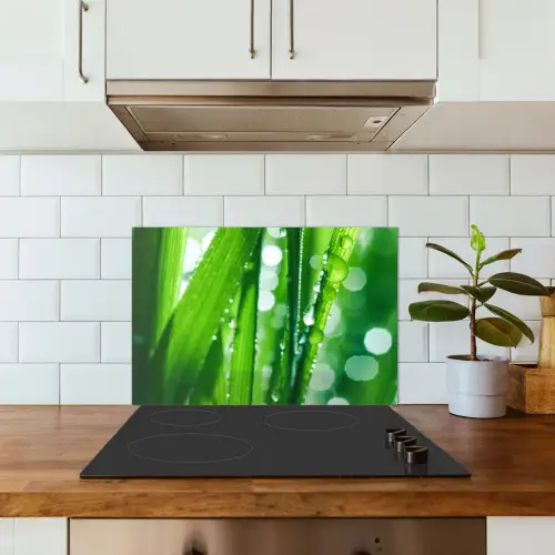 Natuur - Gras - Groen keuken achterwand spatscherm klein -sfeer2