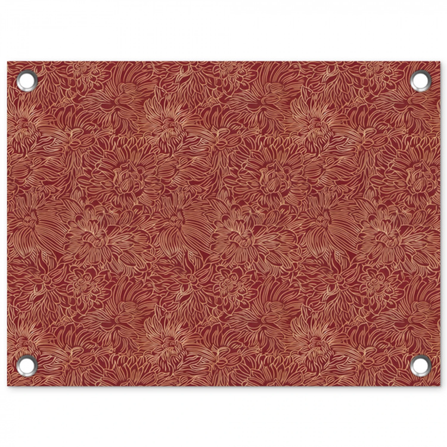 Bloemen - Motief - Rood tuinposter los doek klein 239 -3d