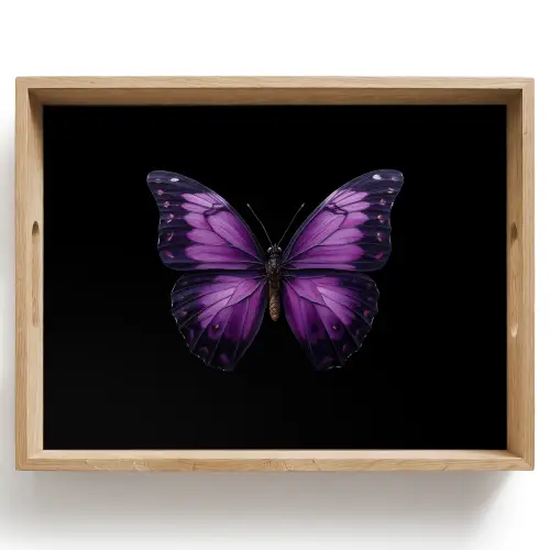 Vlinder - Paars - Levendig Dienblad Rechthoek middel -z3d_shopping
