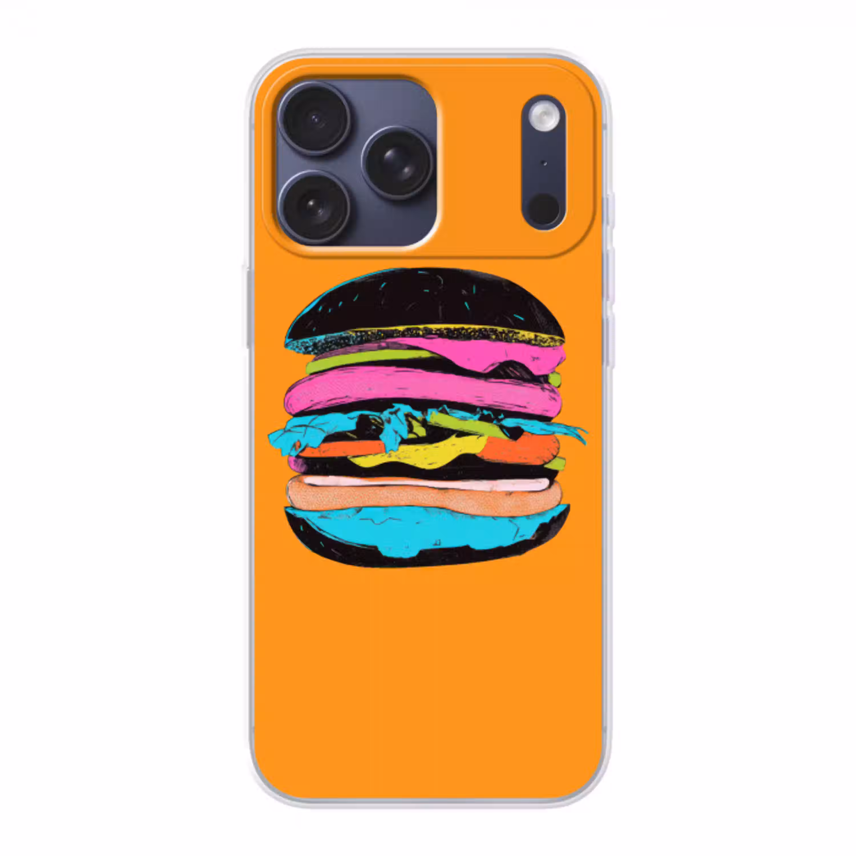 Hamburger - Kleurrijk - Speels Telefoonhoesje iPhone 17 Pro Max klein -3d