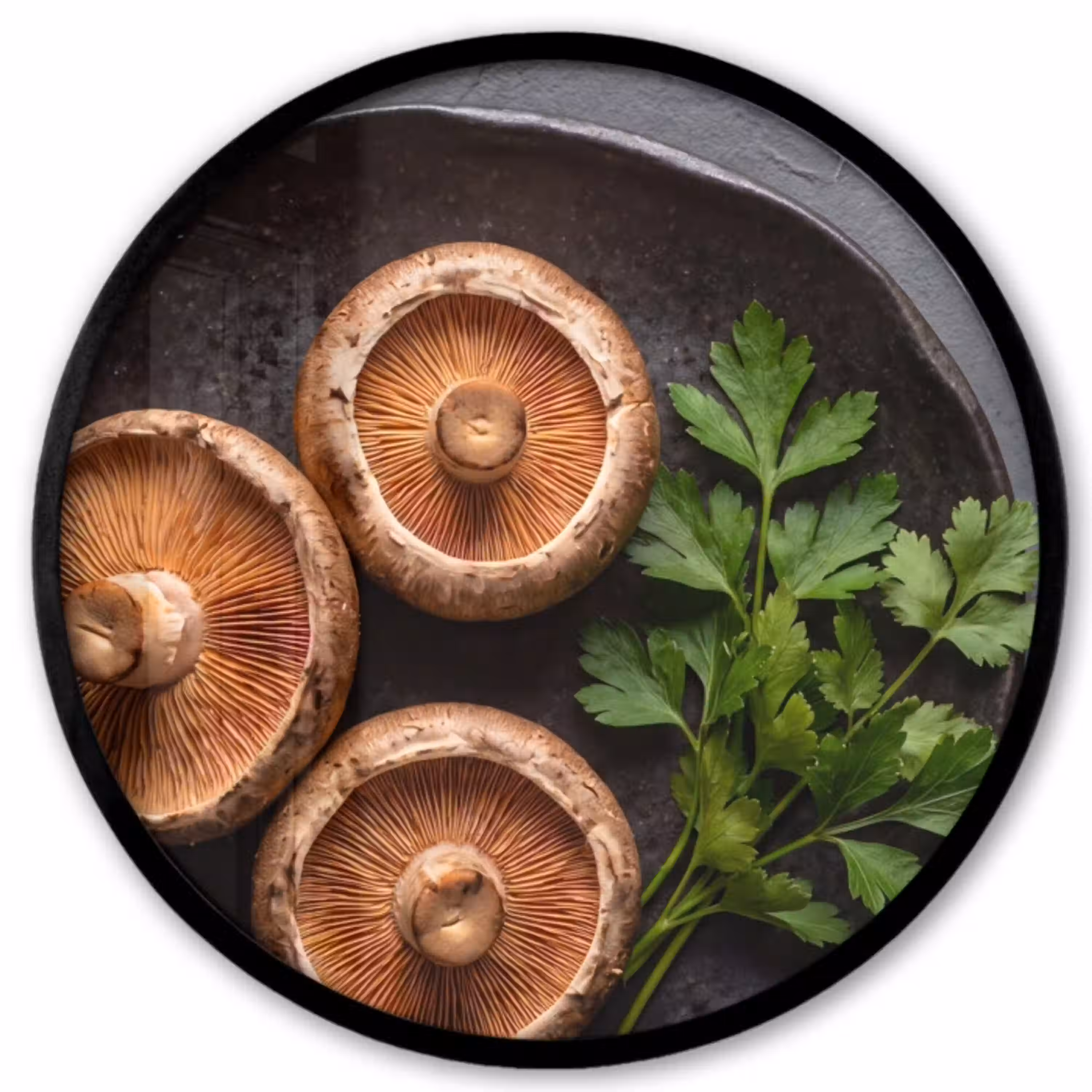 Paddestoelen - Kruiden - Eten Fotolijst rond zonder passe partout klein -3d