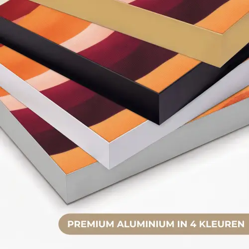 Abstract - Landschap - Golven Textielframe zwart klein -USP_kleurenNL