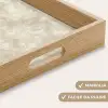 Beige - Reliëfstructuur - Natuursteen Dienblad Rechthoek middel 911 -USP_HandgreepIT