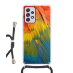 Veren - Ara - Kleurrijk Hoesje Samsung Galaxy A52 5G met koord klein -3d