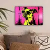 Hond - Zonnebril - Roze - Art canvas 2cm klein -sfeer1