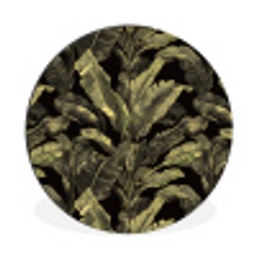 Botanisch - Bladeren - Groen Wandcirkel aluminium klein 190 -3d