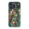 Vogel - Tak - Rozen - Mozaïek Telefoonhoesje iPhone 17 Pro klein -3d