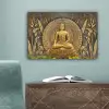 Goud - Boeddha beeld - Spiritueel - Meditatie canvas 2cm klein -sfeer4