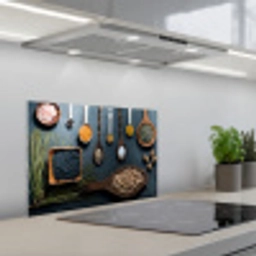 Kruiden - Lepels - Specerijen - Keuken keuken achterwand spatscherm klein -3d_schuin
