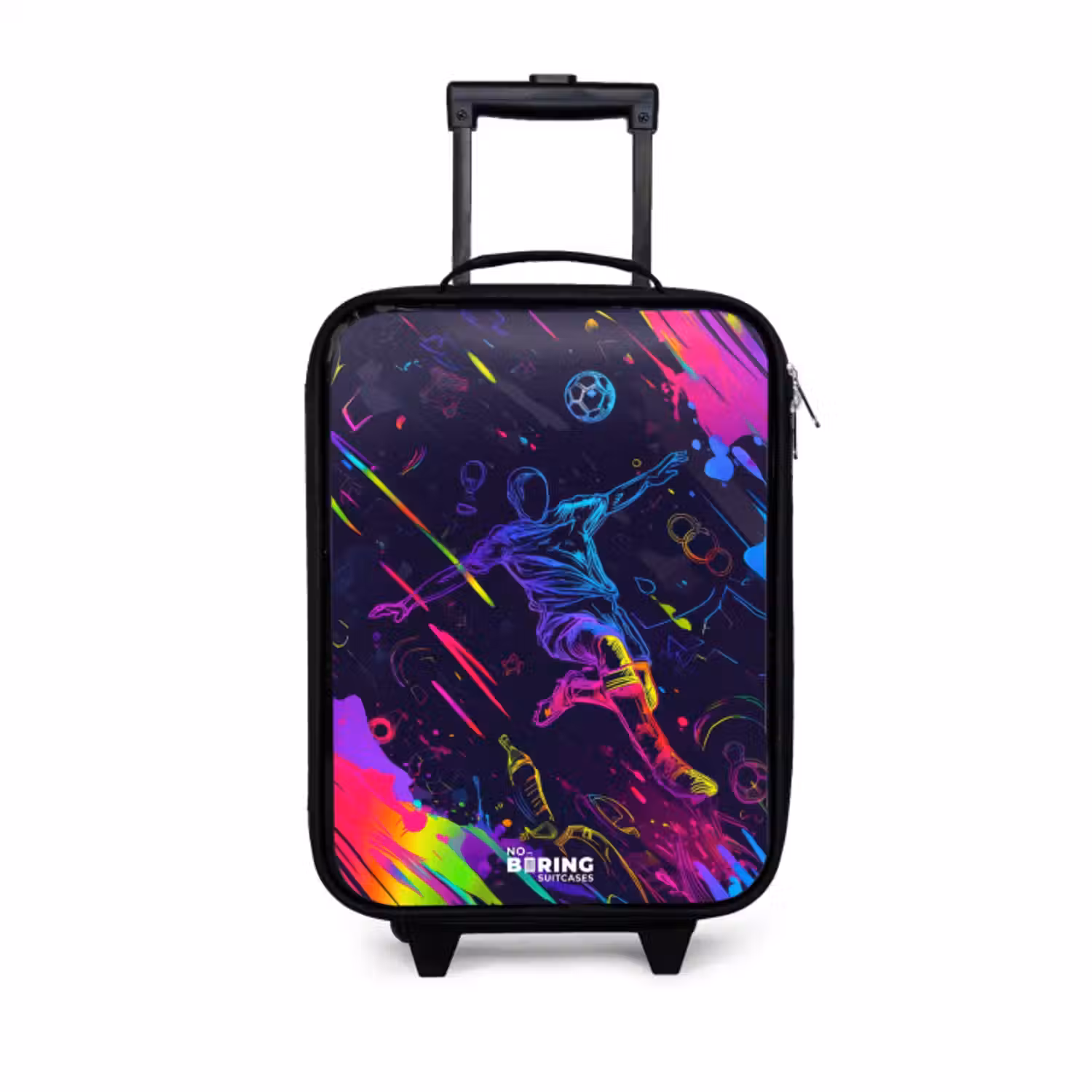 Kinderkoffer - Neon actievolle voetbalspeler