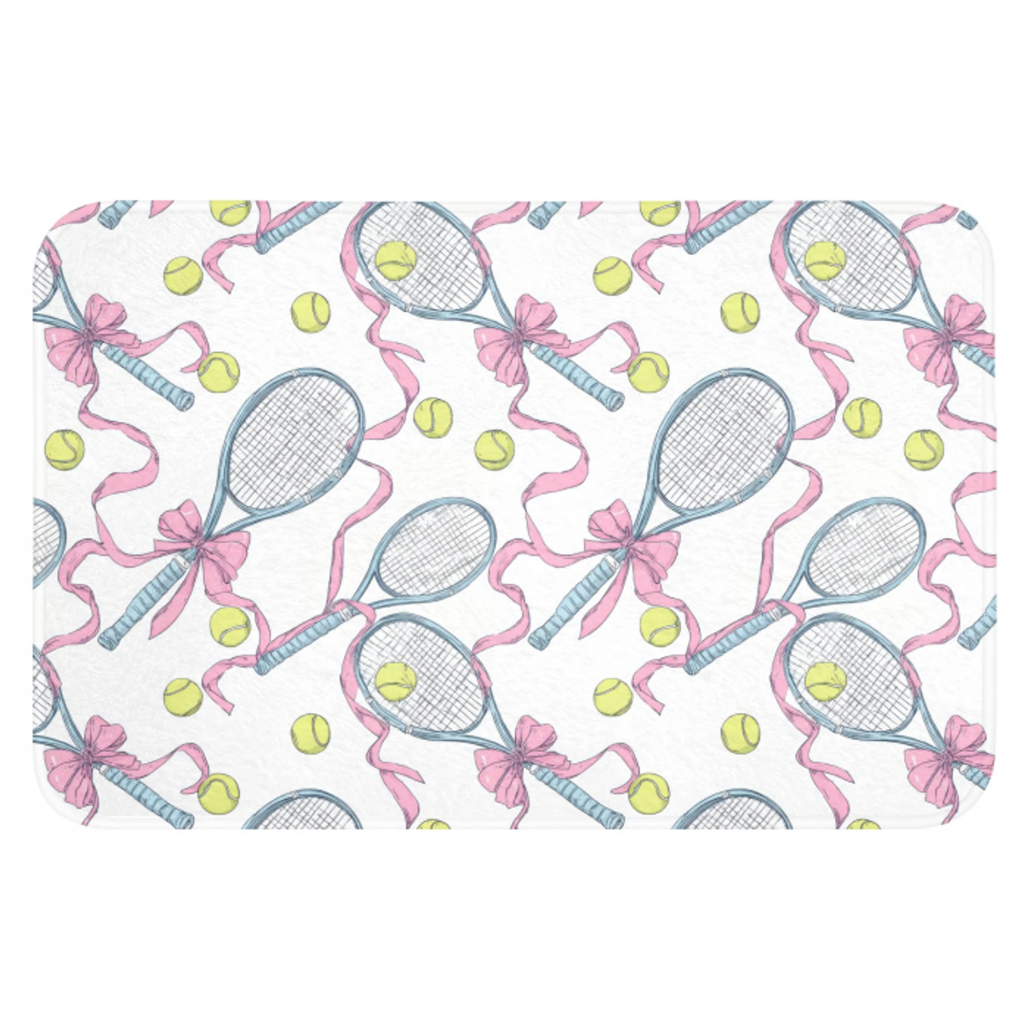 Tennis - Strikken - Kleurrijk Badmat klein 997 -3d