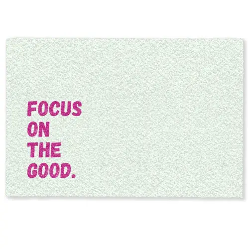 Focus on the good - Beige - Roze Deurmat klein -zkaufland3d