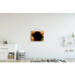 Fastfood - Graffiti - Hamburger - Eten - Modern textielposter latten blank klein -kinderkamer