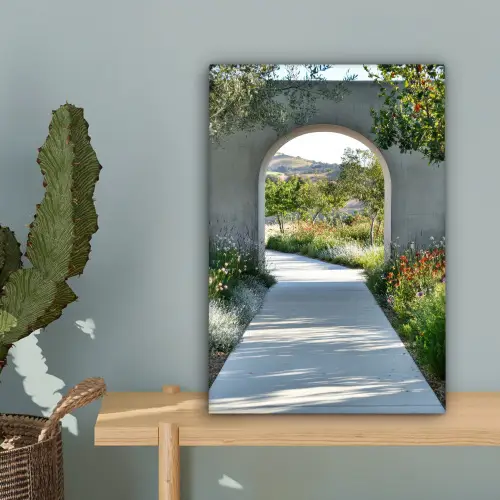 Doorkijk - Pad - Beton - Landschap canvas 2cm klein -sfeer4