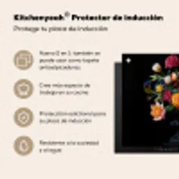 Boeket - Romantisch - Kleurrijk Inductie beschermer vinyl 3mm middel -zzzzzzusp-haakje_ES