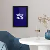 Blauw - Why not - Minimalistisch fotolijst zwart zonder passe partout klein -sfeer4