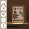 Street art - Zebra - Vrouw - Dieren - Graffiti - Banksy Style Light Box met kabel (Tafellamp) klein -USP_websiteoverzichtDE